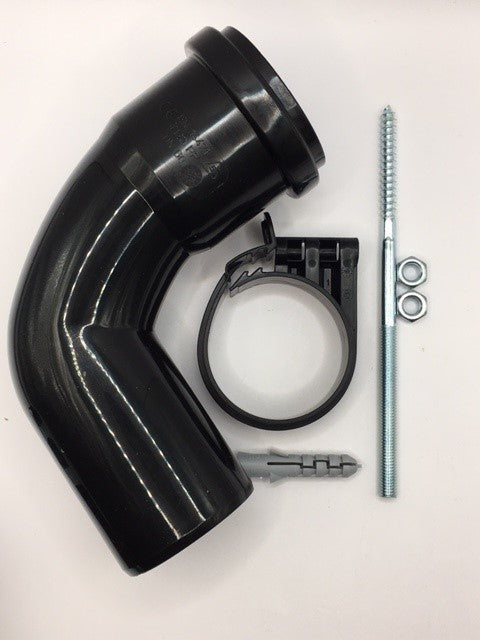 Glow-Worm 0020219545 Plume 90 Deg Elbow M&F Black